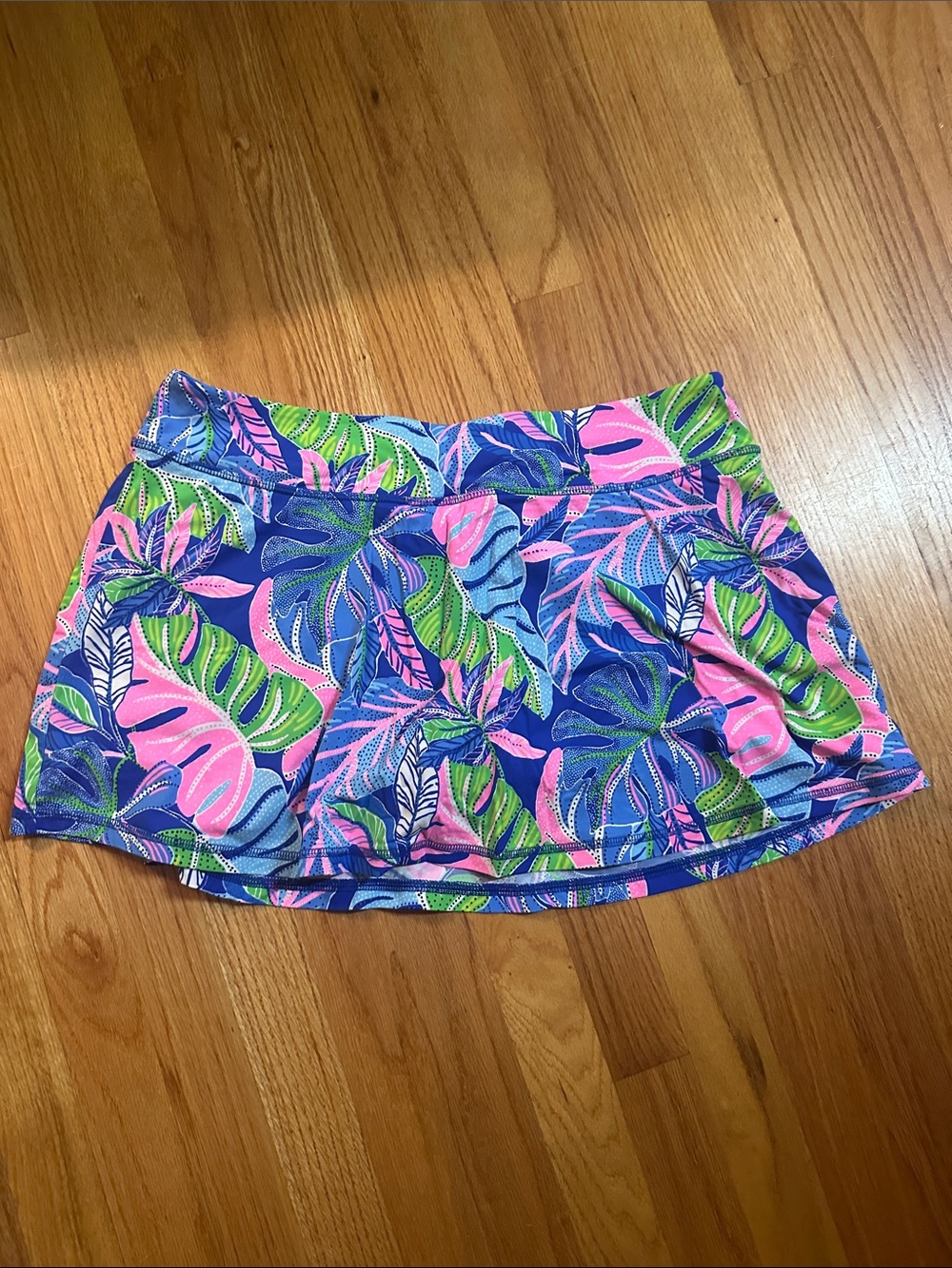 Lilly Pulitzer Luxletic Solid Steel Blue Active Skort
